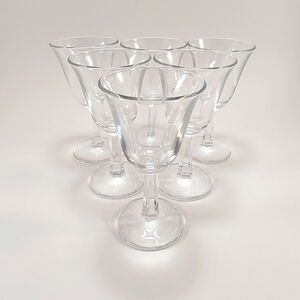Vintage MCM Glass Sherry Or Cordial Glasses Set of 5 Drinks Great Condition